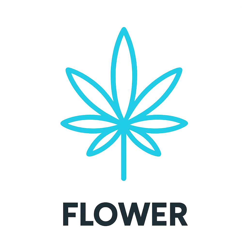 Cannabis flower icon for the cake house dispensary